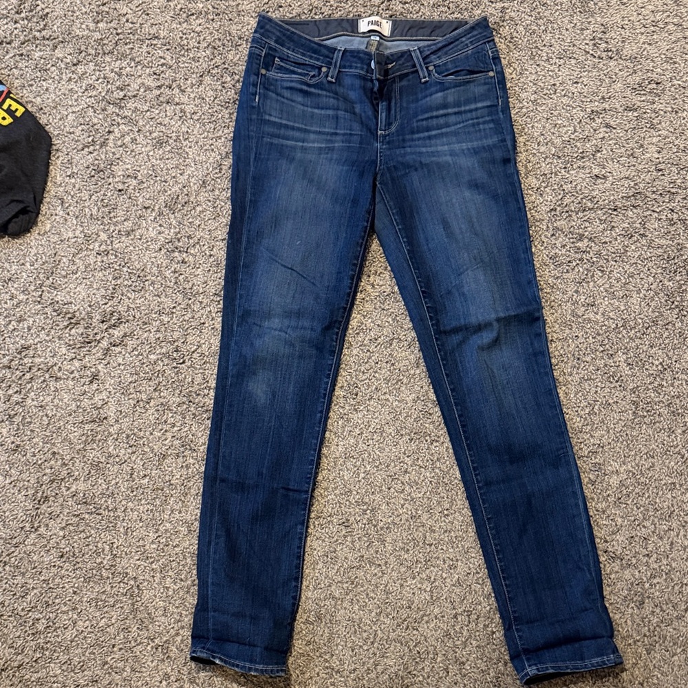 PAIGE Dark Blue Skinny Jeans